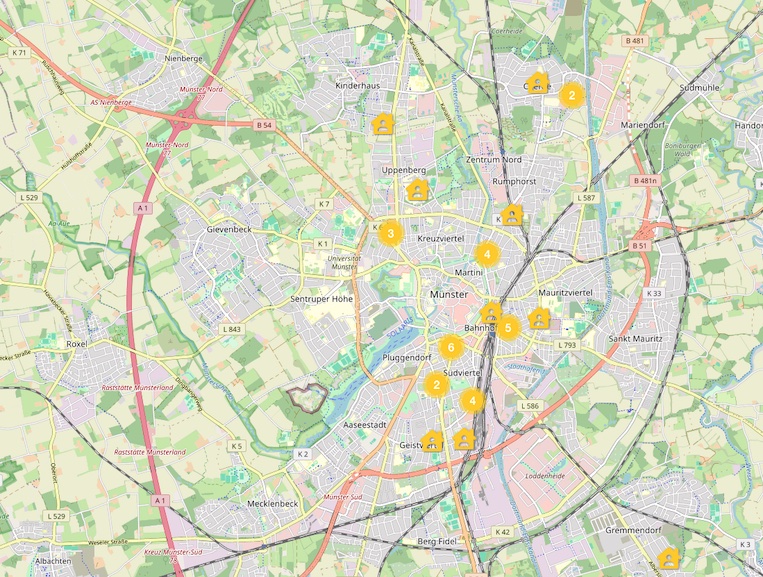 psychosoziale Hilfsangebote des MUT-ATLAS im Raum Münster